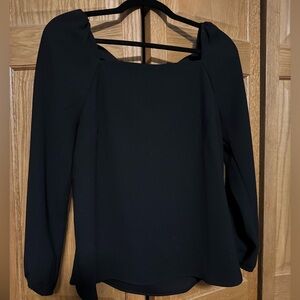 J. Crew Black Square Neck Top Size 10
